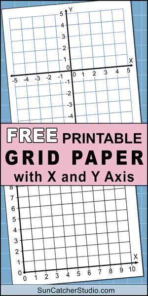 Printable grid paper.  Free single and 4 quadrant coordinate plane graph paper templates, DIY, x and y axis, pdf, math, science, print, download, online, pdf, sheet, patterns.