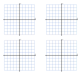 Graph paper template (X and Y axis). (4) 10x10 4 quadrants. printable grid paper, graph paper, x and y axis, templates, coordinate plane, pdf, 4 quadrants, math, print, download, online.