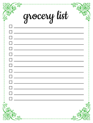 Grocery list template. Free printable grocery list template, pdf, shopping list, notes, organized, print, download, online.