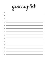 Free grocery list. Free printable grocery list template, pdf, shopping list, notes, organized, print, download, online.