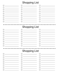Printable shopping list. Free printable grocery list template, pdf, shopping list, notes, organized, print, download, online.