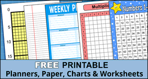 Free printable paper, lined, graph, weekly planners, daily planners, to-do lists.