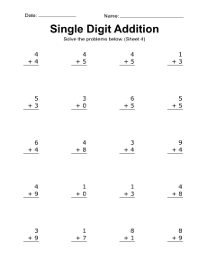 Addition worksheet, addition problems, 4. Printable addition worksheet. (20 problems) free, printable, math drills, kindergarten, 1st grade, easy, simple, print, download.