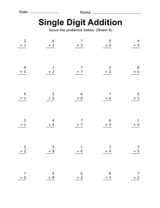 Addition worksheet, addition problems, 8. Simple addition worksheet. (30 problems) free, printable, math drills, kindergarten, 1st grade, easy, simple, print, download.