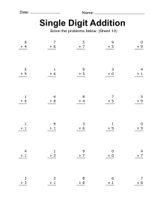 Addition worksheet, addition problems, 10. Addition problems. (30 problems) free, printable, math drills, kindergarten, 1st grade, easy, simple, print, download.