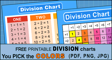 Division Charts and Tables (Free Printable PDF Math Worksheets) – DIY  Projects, Patterns, Monograms, Designs, Templates