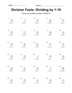 Division worksheet, practice problems, free, printable, 8. Free printable division worksheet. (30 problems), math drills, dividing, 1st grade, 2nd grade, 3rd grade, 4th grade, integers, print, download.