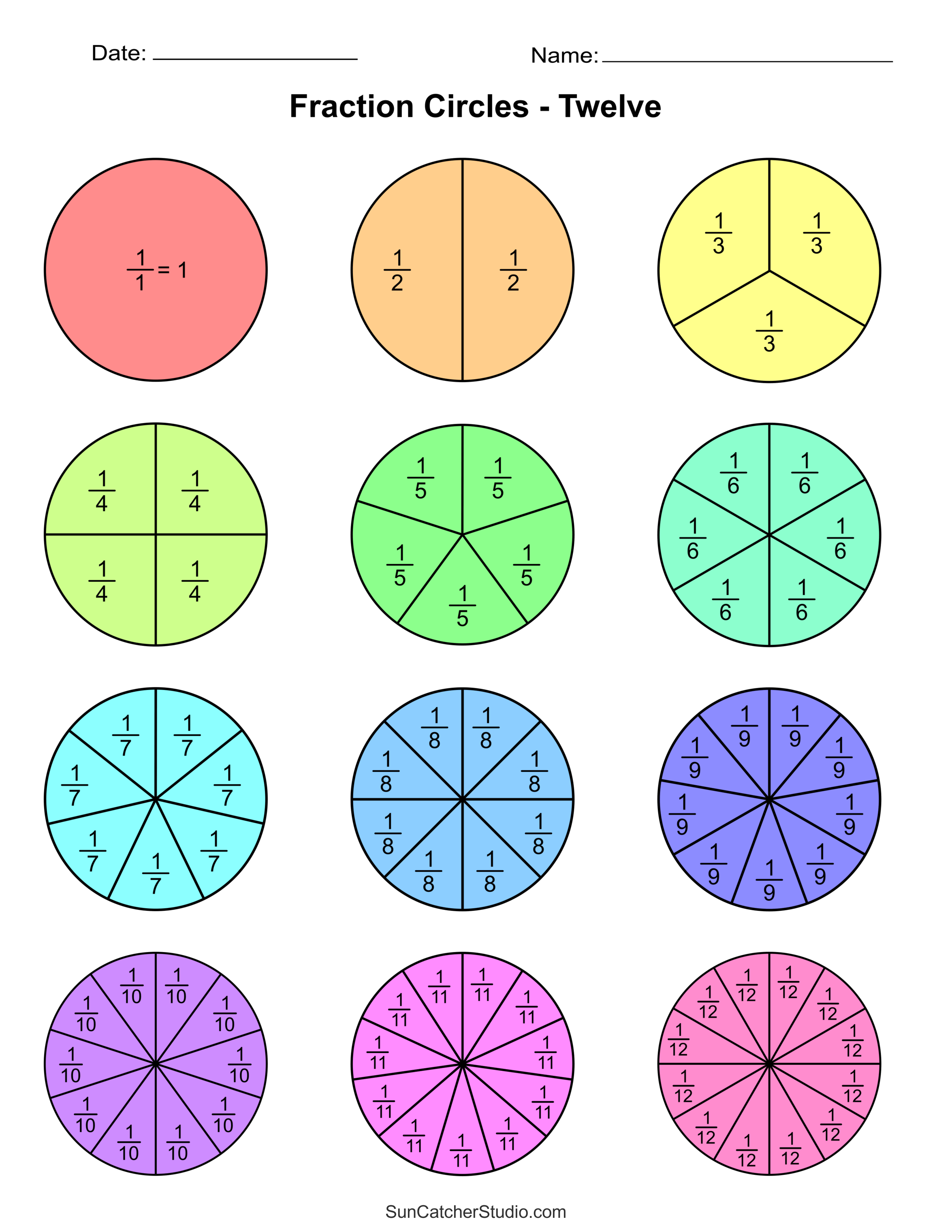 Fraction Circles Fraction Circles