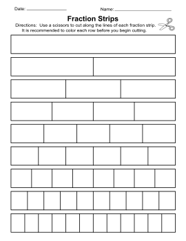 Printable Fraction Strips and Fraction Bars – DIY Projects, Patterns ...