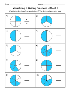 3. Writing Fractions Practice Problems Worksheet (Circles). Free, printable, fractions worksheet, fractions, worksheet, comparing, identifying, practice, writing, pdf, sheets, paper, print, download, Grade 1, Grade 2.