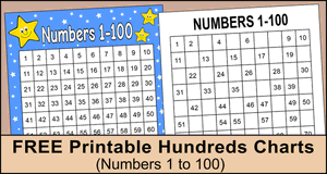 Free Printable Hundreds Charts (Numbers 1 to 100) – DIY Projects, Patterns,  Monograms, Designs, Templates