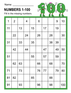 10. Printable hundreds chart. (Numbers missing). free, printable, hundreds chart, 100 chart, number chart 1 to 100, counting, kindergarten, 1st grade, math, addition, multiplication, download, online, pdf, sheet.