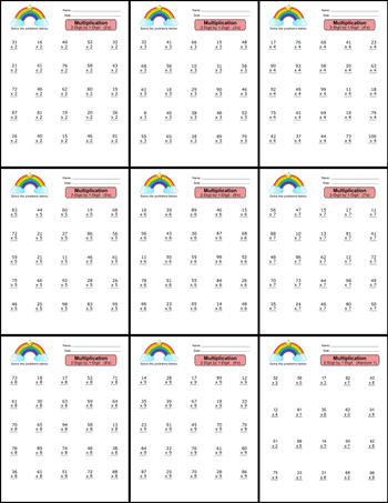All Multiplication Worksheets (1-9) Free printable worksheet, math drills and problems, pdf, blank, empty, first grade, 2nd grade, 3rd grade, 4th grade, template, print, download, online.