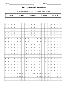 Printable Roman Numerals Coloring Page (Castle). Free printable Roman numerals worksheet, Roman numeral conversions, symbols, values, students, teachers, homeschool, learning, print, download, pdf.