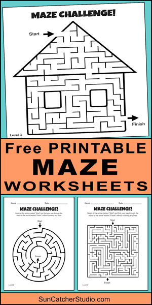 Free, printable mazes, maze worksheets, puzzle, activity, kids, children, DIY, easy, preschool, kindergarten, 1st Grade, Grade 2, print, download, pdf.