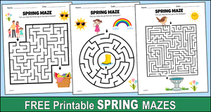 Printable Spring Mazes