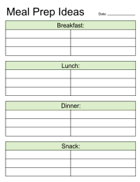 Daily meal prep ideas. Meal planner, weekly, template, menu, printable, free, pdf, diet, food, prep, family, grocery list, notes, print, download, online, simple.