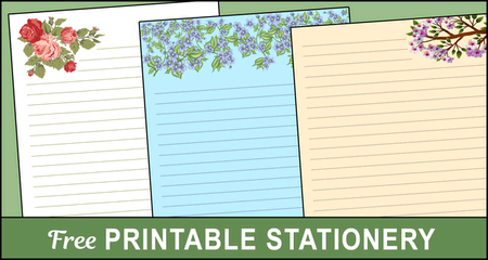 Free Printable Stationery and Lined Letter Writing Paper