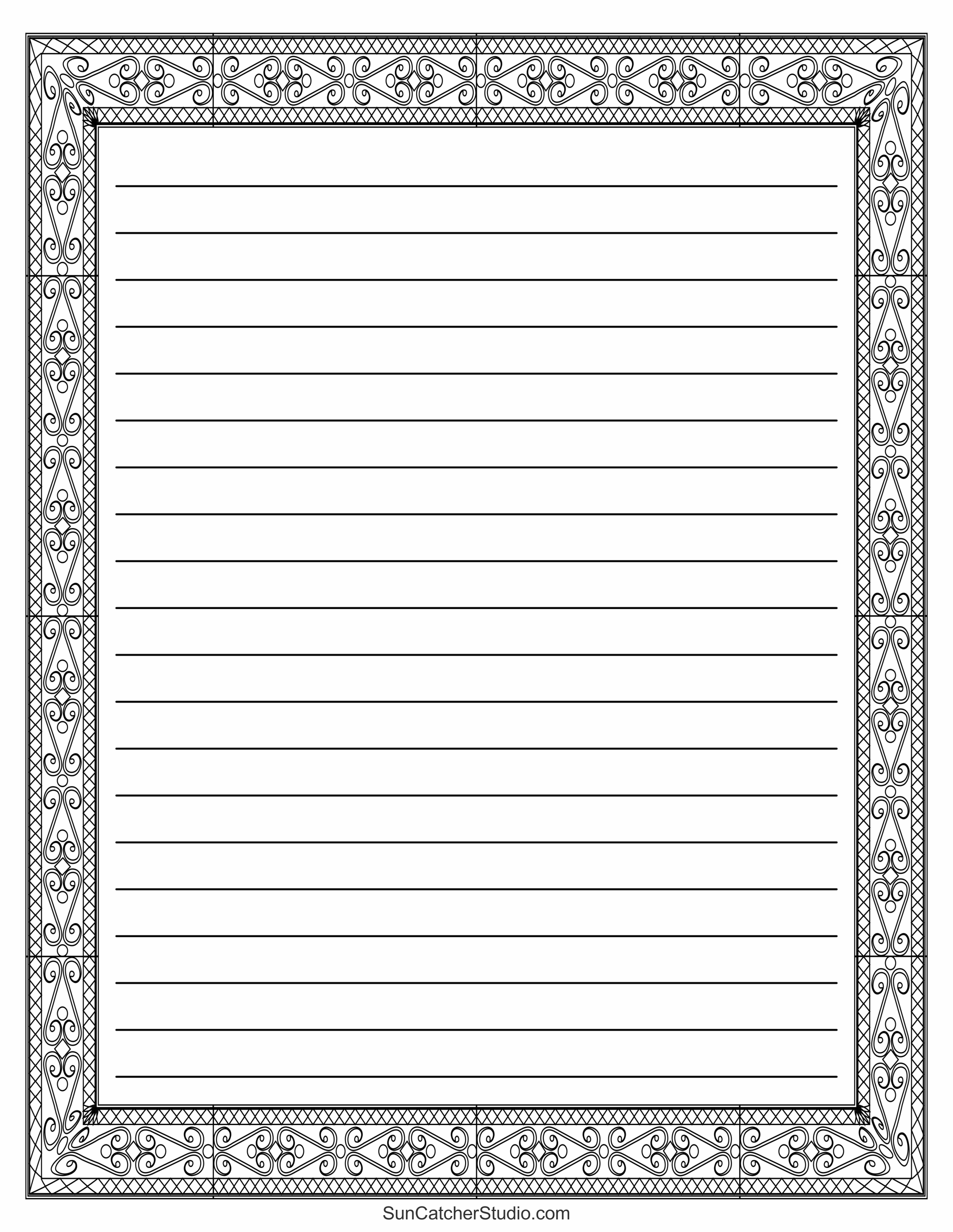 free stationery templates black and white
