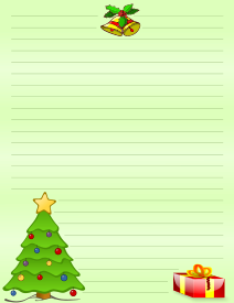 32. Christmas tree printable stationery paper. Free, printable, stationery, writing paper, lined, blank, template, notepaper, decorative, beautiful, pretty, pdf, png, print, customize, personalize, download.