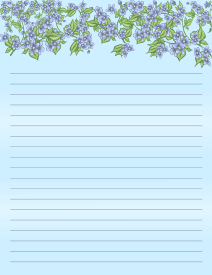 7. Free printable stationery with flowers. Free, printable, stationery, writing paper, lined, blank, template, notepaper, decorative, beautiful, pretty, pdf, png, print, customize, personalize, download.
