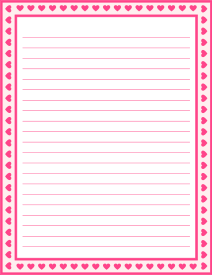 34. Free valentine hearts stationery writing paper. Free, printable, stationery, writing paper, lined, blank, template, notepaper, decorative, beautiful, pretty, pdf, png, print, customize, personalize, download.