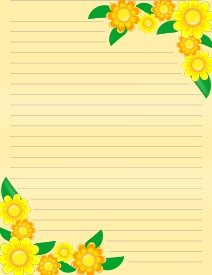 13. Printable stationery with decorative flowers. Free, printable, stationery, writing paper, lined, blank, template, notepaper, decorative, beautiful, pretty, pdf, png, print, customize, personalize, download.