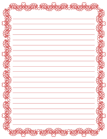 35. Printable valentine hearts writing paper. Free, printable, stationery, writing paper, lined, blank, template, notepaper, decorative, beautiful, pretty, pdf, png, print, customize, personalize, download.