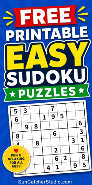 Free printable easy Sudoku puzzles, worksheet, download, easy, kids, adults, beginners, seniors, classrooms, homeschooling, brain games, logic puzzles, PDF.