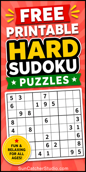 Free printable hard Sudoku puzzles and worksheets for adults, teens, seniors, classrooms, homeschooling, DIY, brain training, logic games, and PDF downloads.