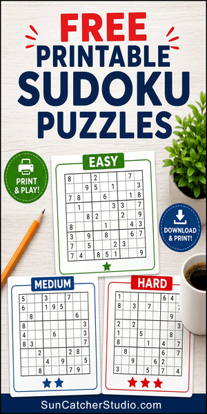 Free printable Sudoku puzzles. Easy, medium, hard Sudoku games with answer keys, DIY, brain teasers for kids, adults, and seniors, PDF.