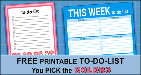 To Do List (Free Printable PDF Templates) – Things To Do – DIY