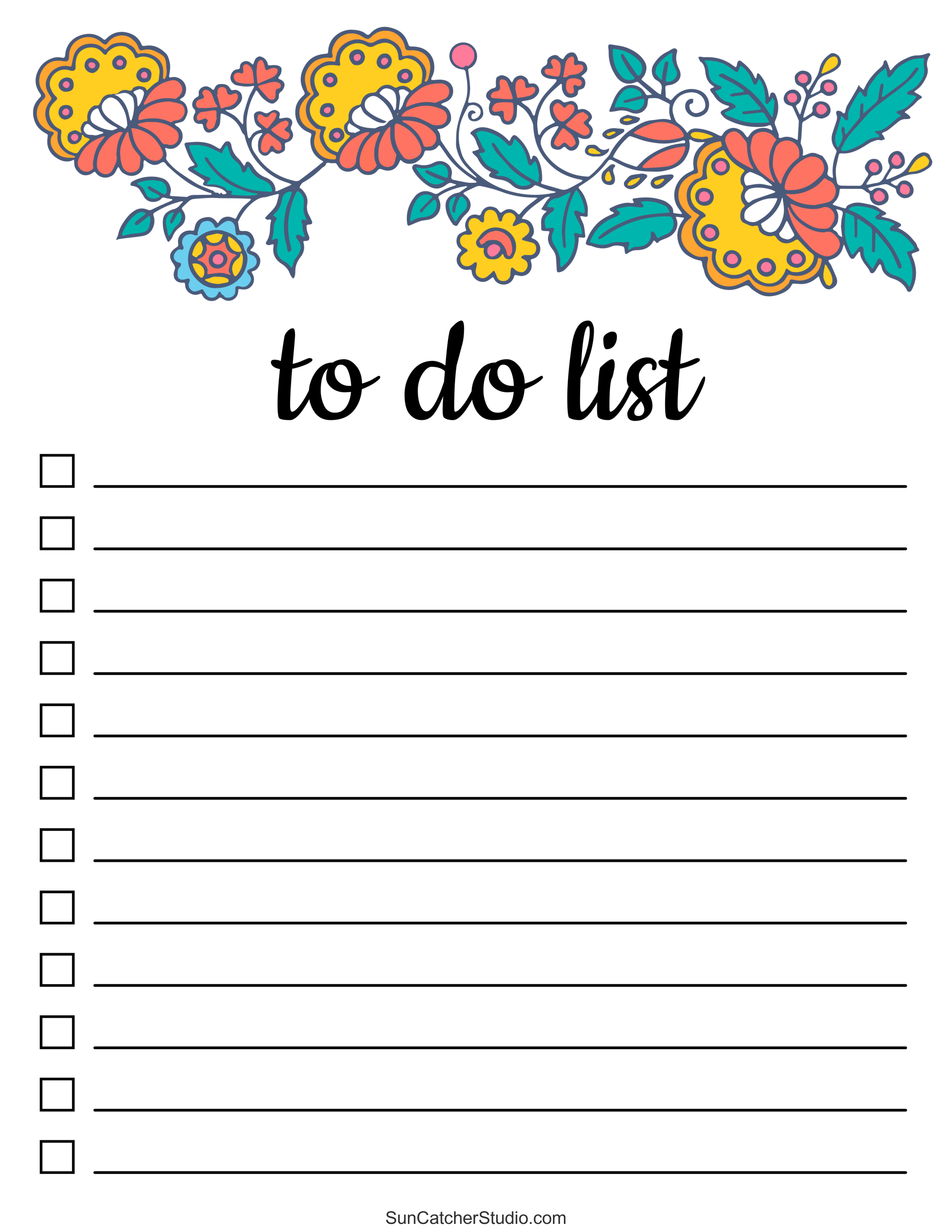 Cute Printable To Do Lists: Get Organized and Add a Touch of Adorable