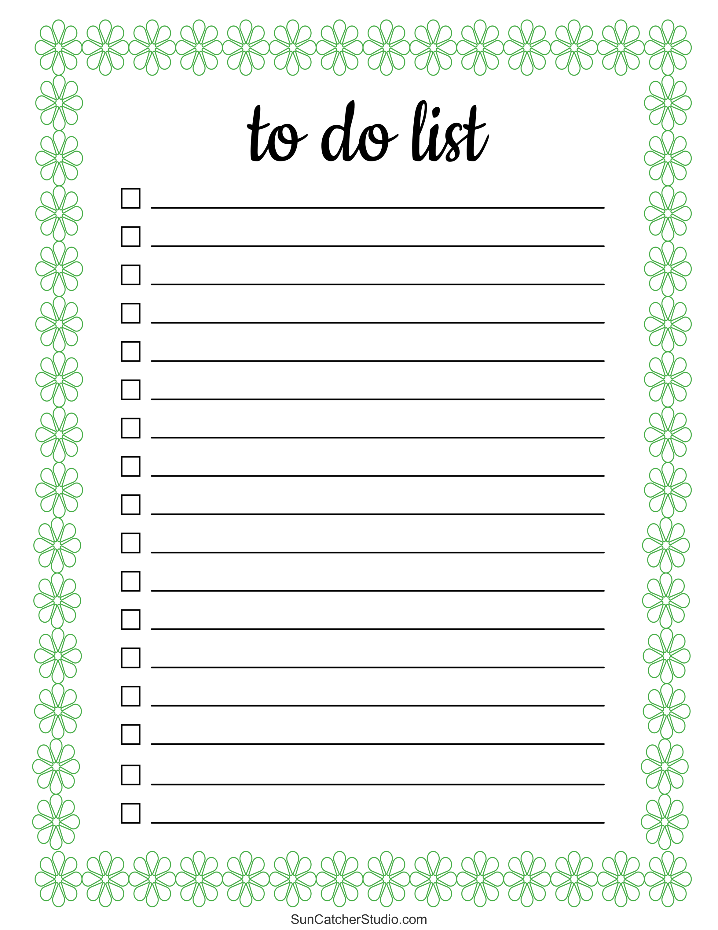 Printable To Do List
