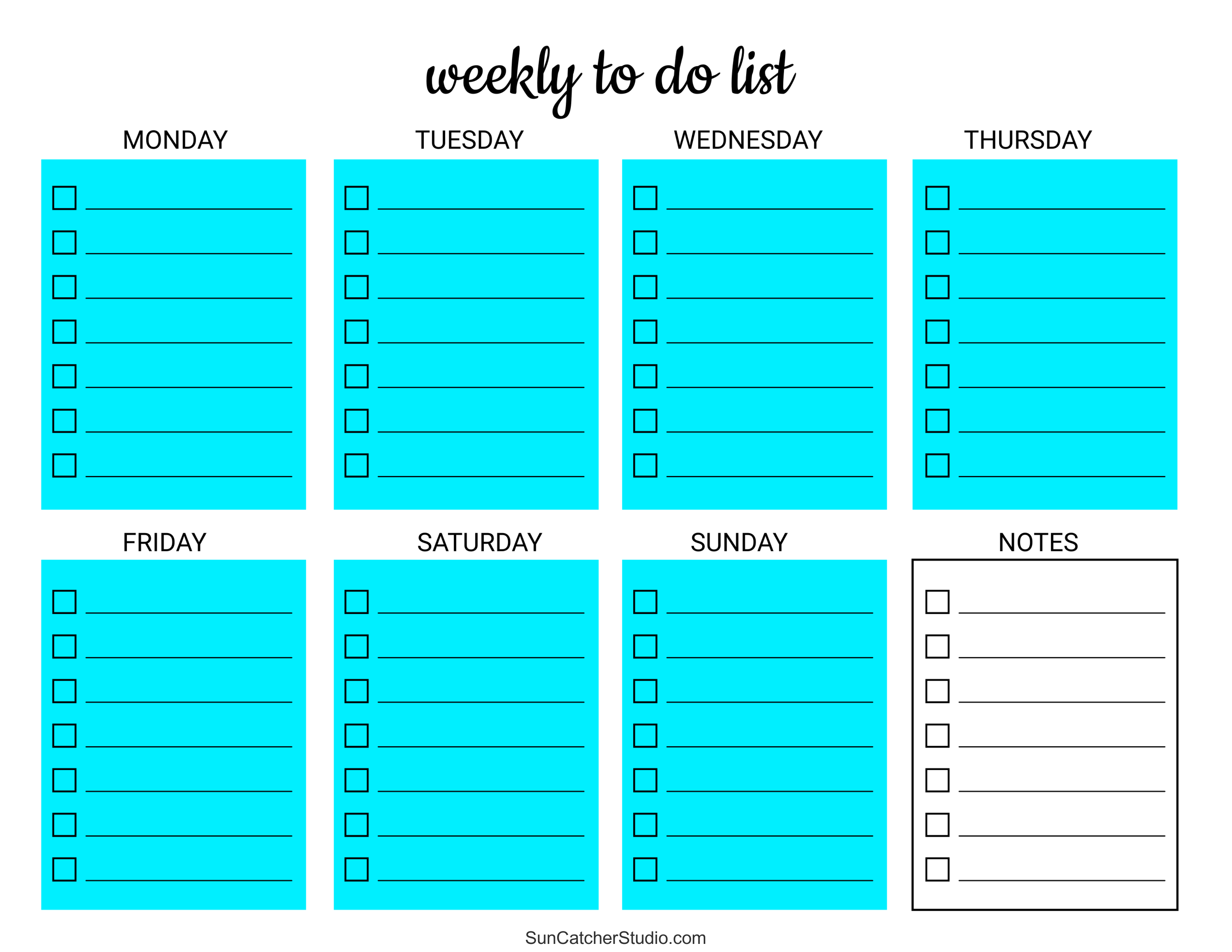 cute daily to do list template