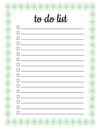 To Do List (Free Printable PDF Templates) – Things To Do – DIY Projects,  Patterns, Monograms, Designs, Templates