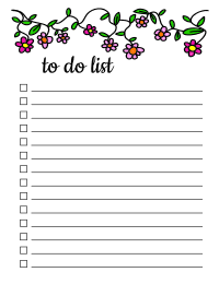 Free printable things to do, free printable to do list, template, pdf, daily, weekly, task list, planner, things to do, cute, organized, print, download, online, simple, todo, for work, for school.