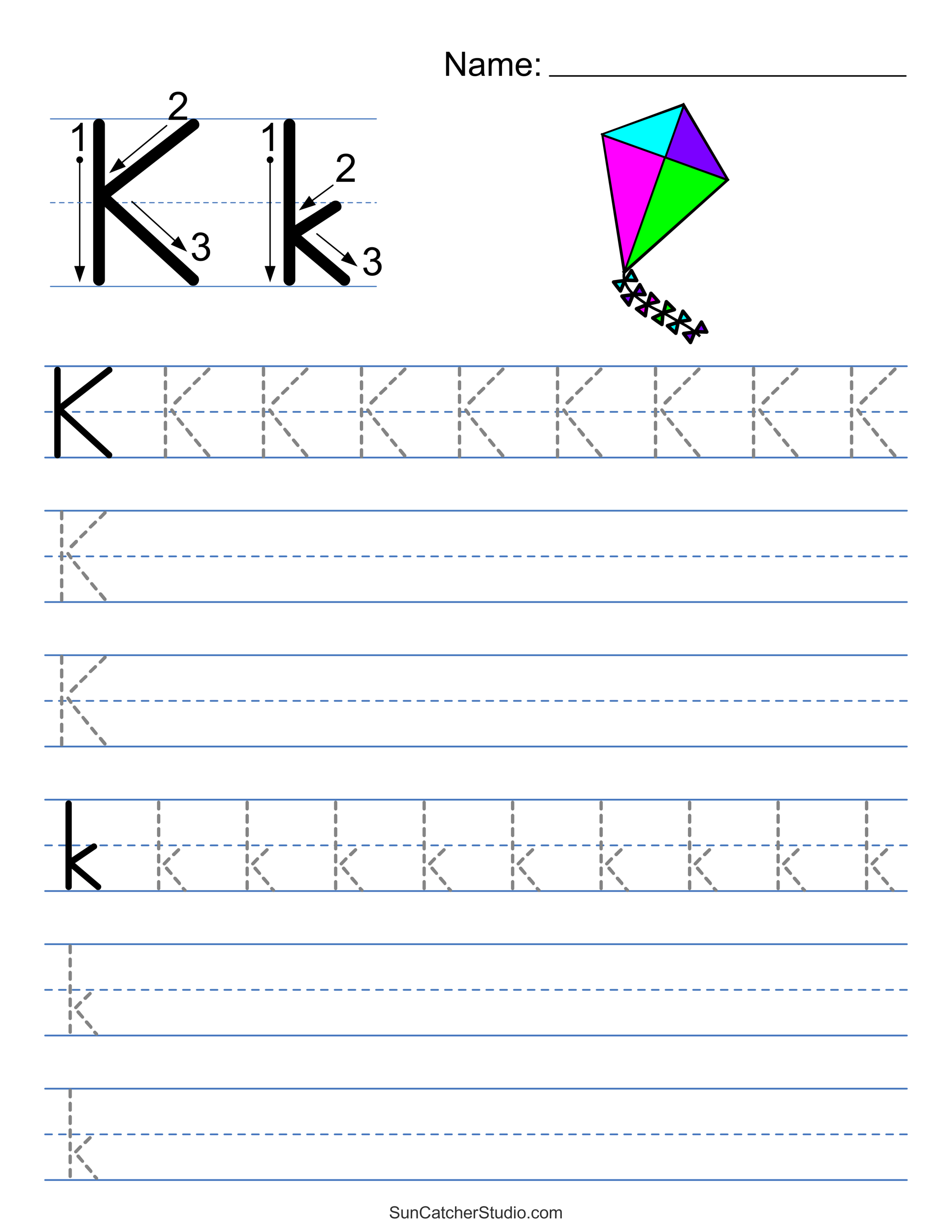 Tracing Alphabet Letters (Printable Handwriting Worksheets) – DIY ...