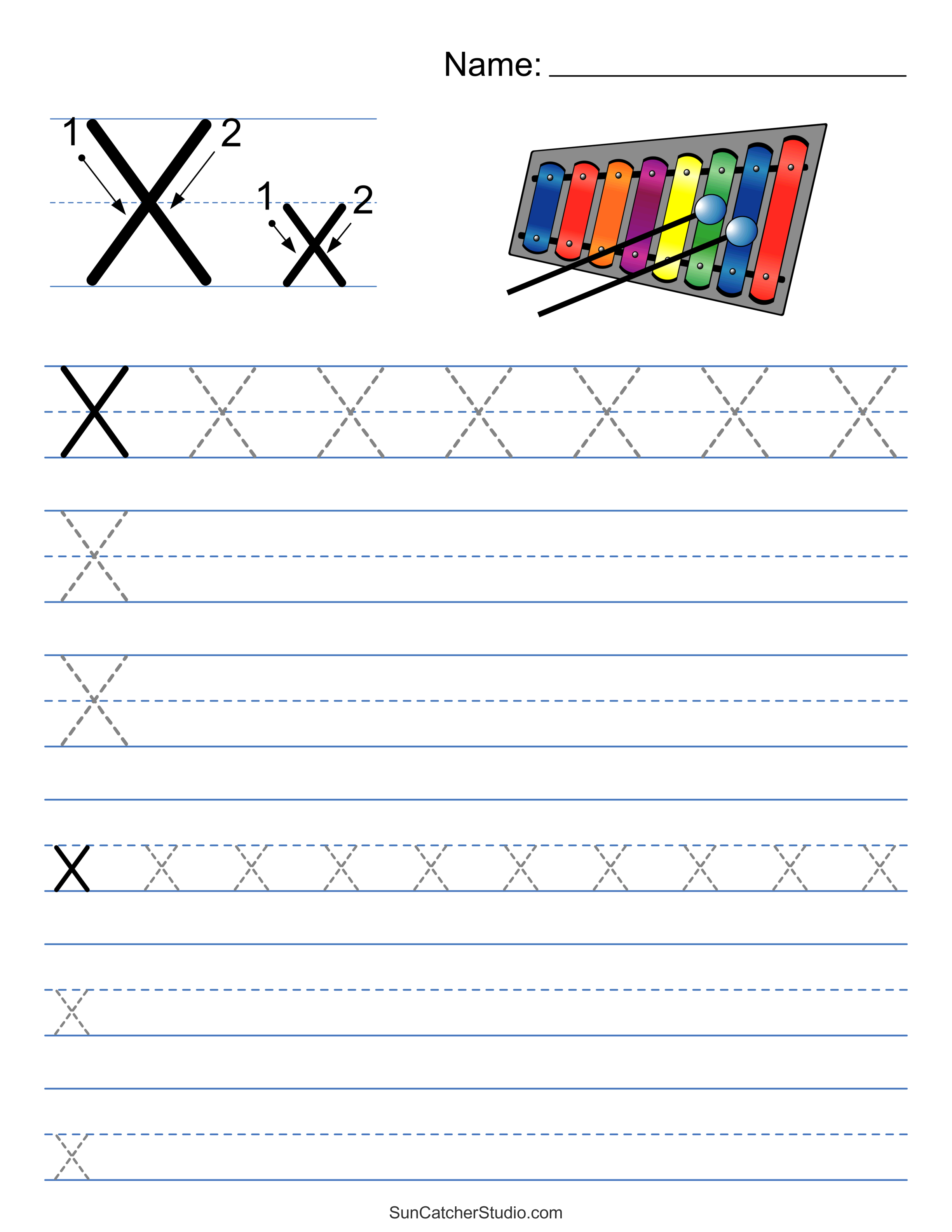 Tracing Alphabet Letters Printable Handwriting Worksheets Free 