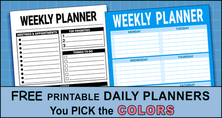 Free Printable Weekly Planner Templates (PDF) – DIY Projects