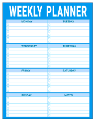 Weekly planner template. Free printable weekly planner template, pdf, notes, task list, organized, priorities, schedule, errands, print, download, online, simple, todo, for work, for school.