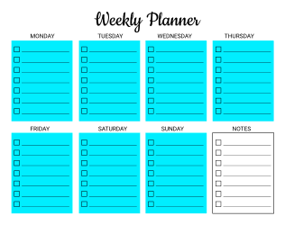 Free printable planner. Free printable weekly planner template, pdf, notes, task list, organized, priorities, schedule, errands, print, download, online, simple, todo, for work, for school.