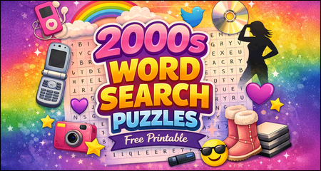 Free Printable 2000s Word Search Puzzles for Adults
