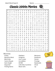 Classic 2000s Movies. Printable adult word search. Adult word search puzzles, 2000s, 2000s, adult word find, printable, free, answers, hard, word search puzzle, large print, PDF.