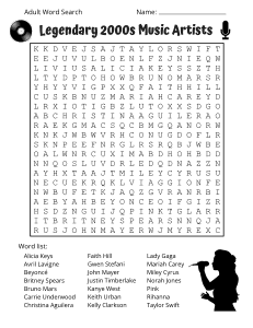 Legendary 2000s Music Artists. Free printable adult word find puzzle. Adult word search puzzles, 2000s, 2000s, adult word find, printable, free, answers, hard, word search puzzle, large print, PDF.