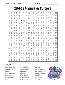2000s Trends & Culture. Printable adult word search puzzle. Adult word search puzzles, 2000s, 2000s, adult word find, printable, free, answers, hard, word search puzzle, large print, PDF.