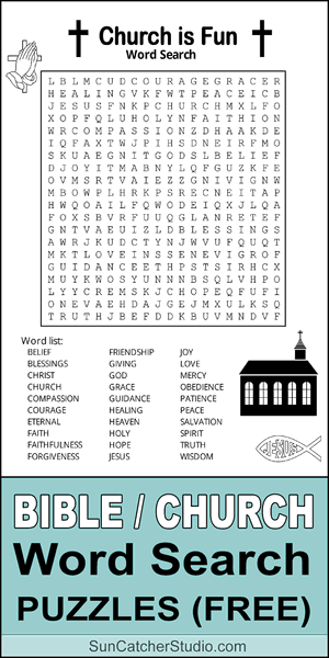 Printable Bible word search puzzles, free, DIY, PDF, books of the bible, Christian, religious, church, easy, hard, kids, adults, large print, religious, download, sheet.