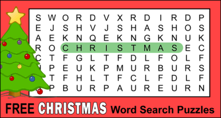 Christmas Word Search (Free Printable PDF Puzzles)