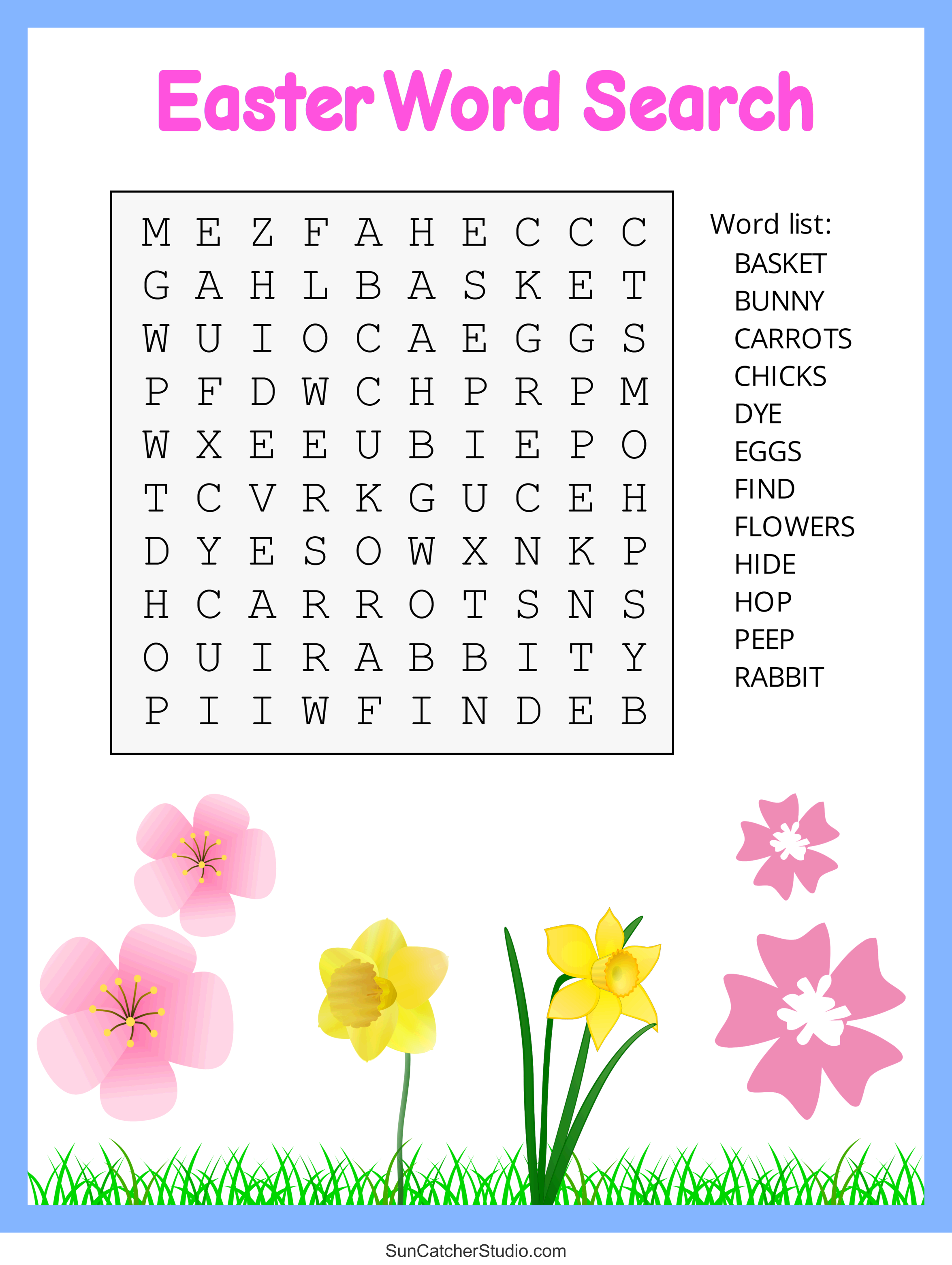 hard easter word search