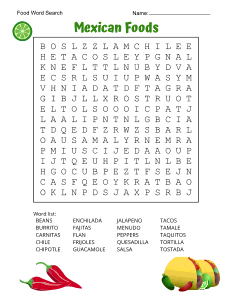 10. Free Mexican Foods Word Search. Level - Medium. Food word search, printable, free, pdf, puzzle, easy, hard, kids, adults, difficult, large print, download, sheet.